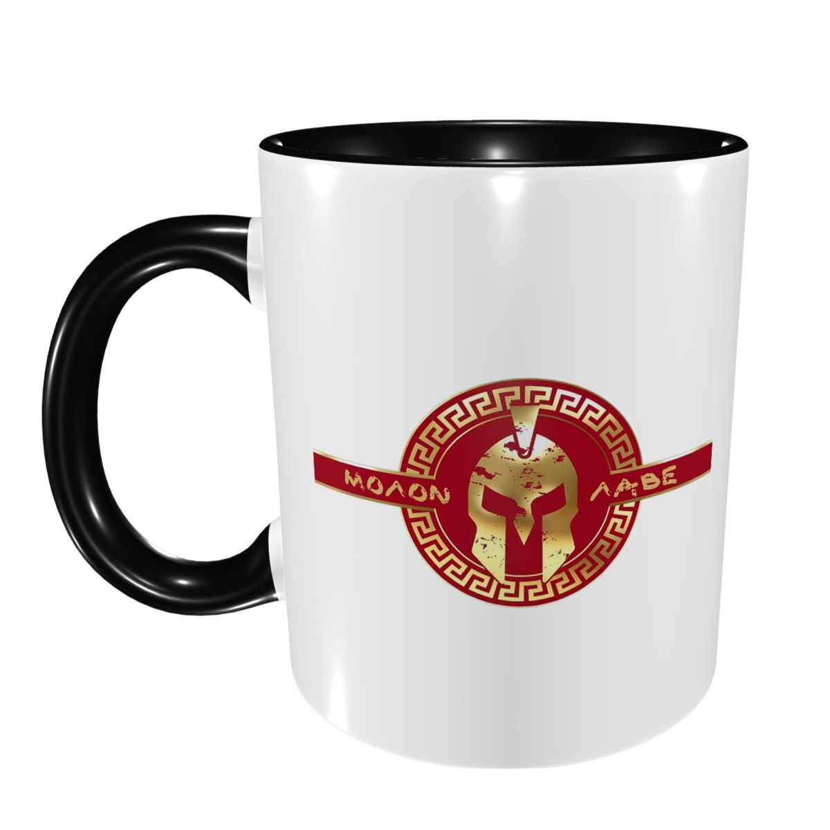 Coffee Tea Name - Tazza con Logo del Casco Spartano,