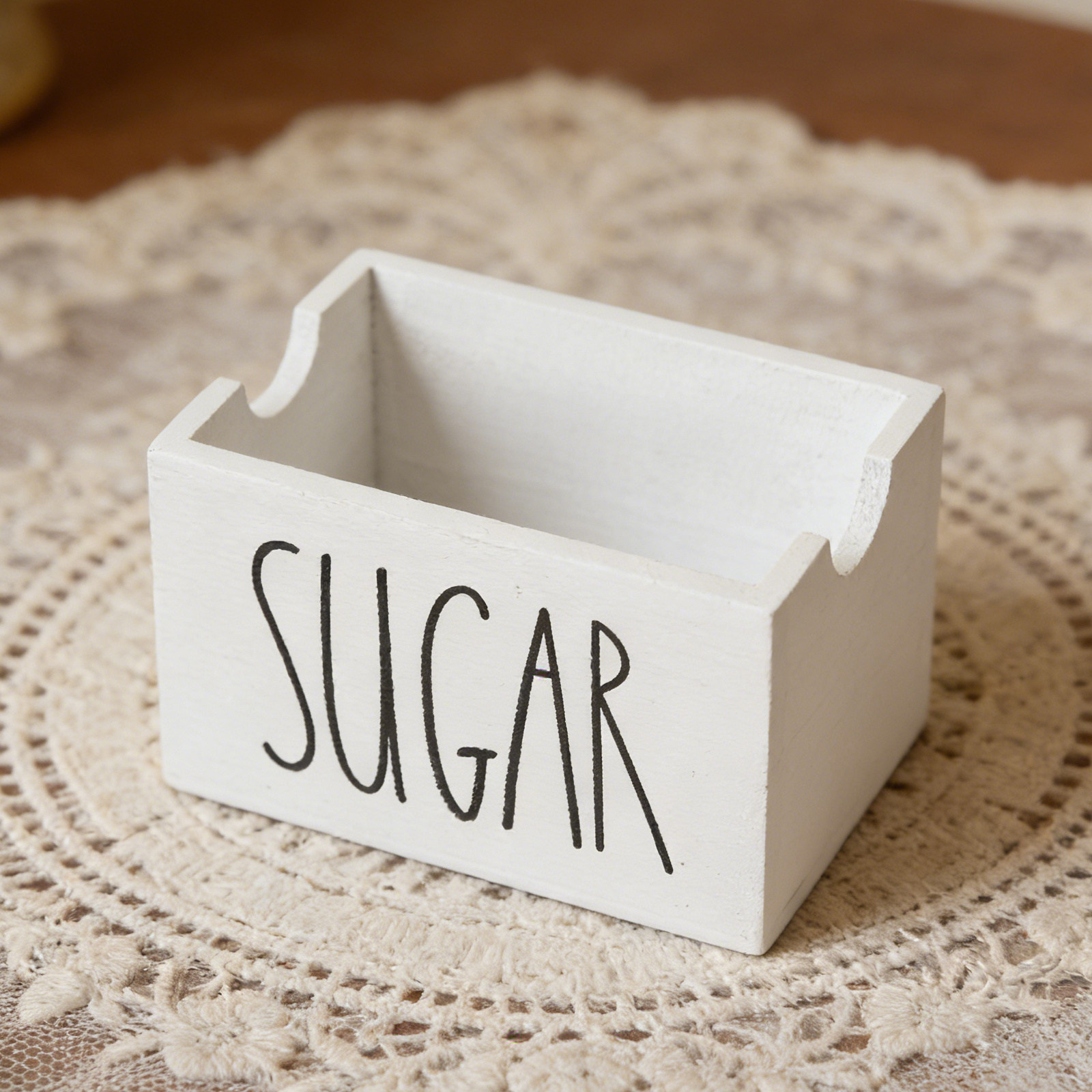 Coffee Tea Sugar - Contenitore per zucchero con coperchio e