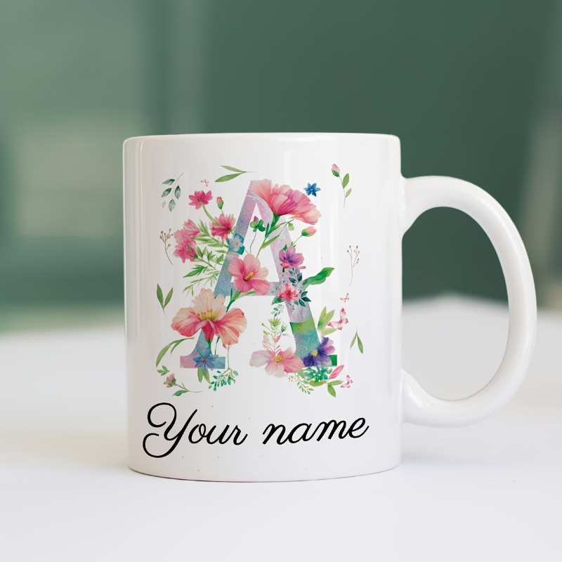 Tazza in ceramica bianca con m - Coffee Tea Name recensione e prezzo